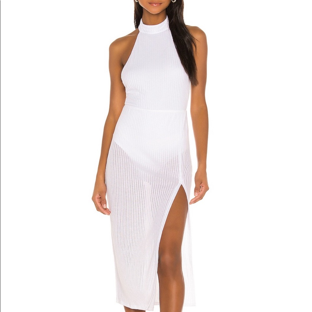 Song of Style white midi dress XS